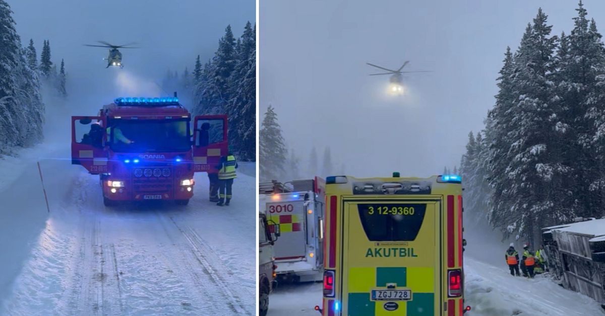 Lastbilschauffören Iver var en av de första fram till bussolyckan på E45