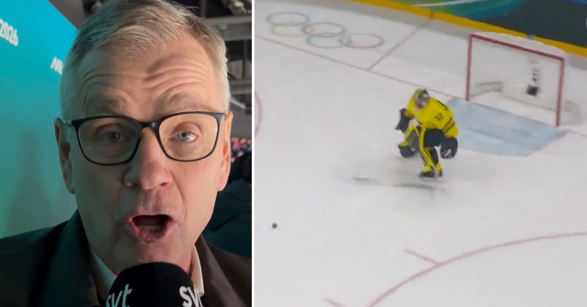 H&auml;r st&aring;r Tre Kronors Filip Gustavsson f&ouml;r en j&auml;ttetavla