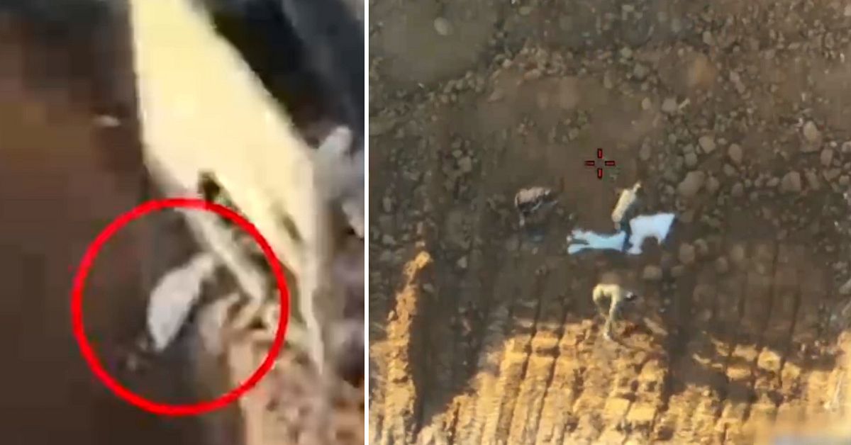 Här iscensätter Hamas upptäckten av gisslans kropp