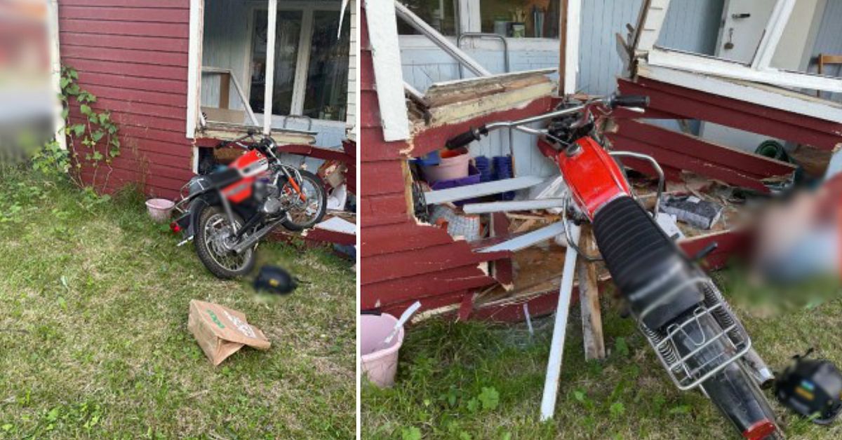 Kraschade in i sommarstuga med moped &ndash; &aring;talas f&ouml;r grovt rattfylleri