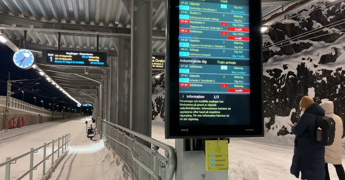 M&auml;lardalstrafik st&auml;ller in avg&aring;ngar i sn&ouml;v&auml;dret &ndash; f&ouml;r att skapa mer punktlighet