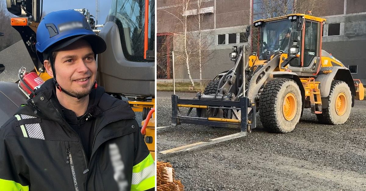 Andreas kör världens första eldrivna stora hjullastare