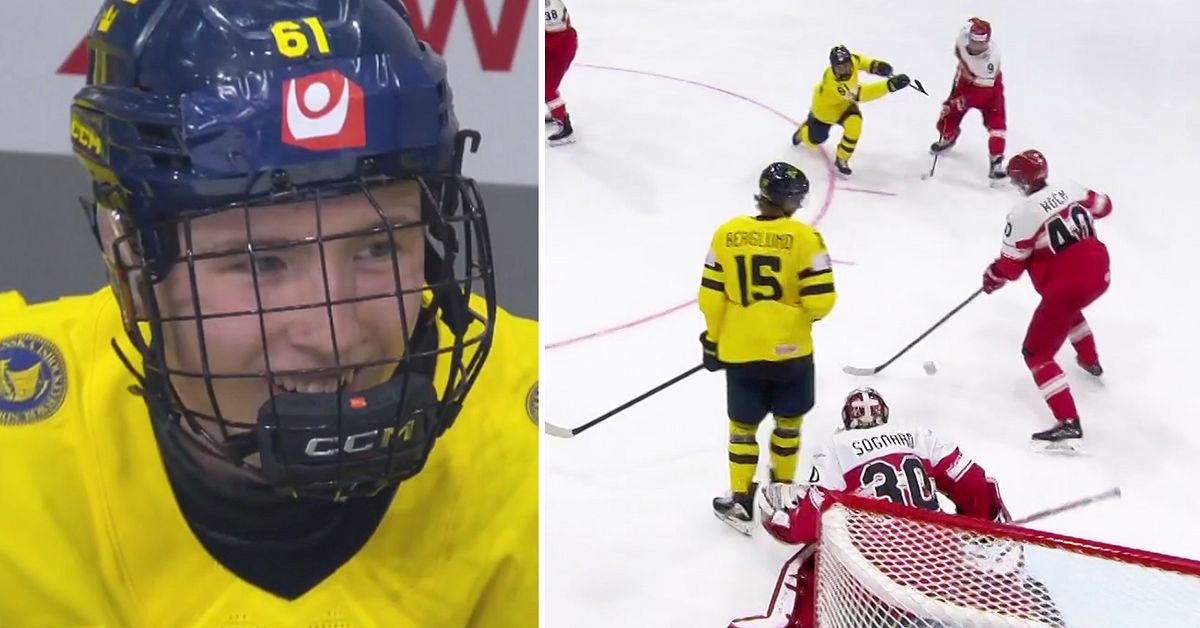 Tre Kronor k&ouml;rde &ouml;ver Danmark &ndash; Viggo Bj&ouml;rck yngste m&aring;lskytt genom tiderna