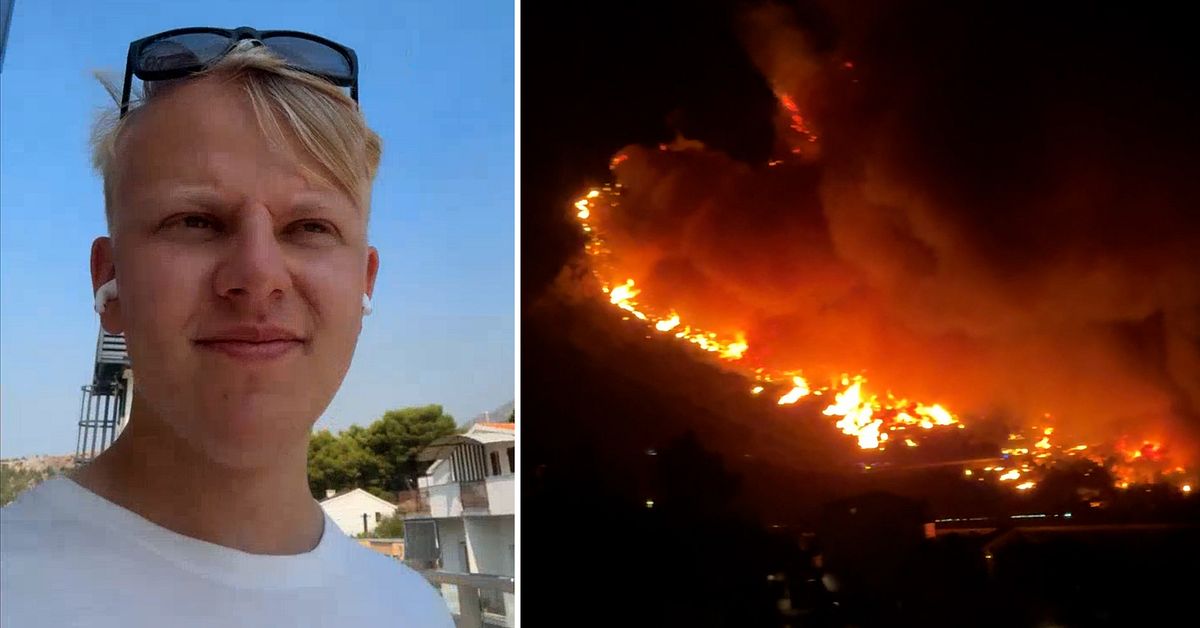Gustav f&ouml;ljde eldinfernot i Kroatien fr&aring;n hotellet: &rdquo;Ot&auml;ckt&rdquo;