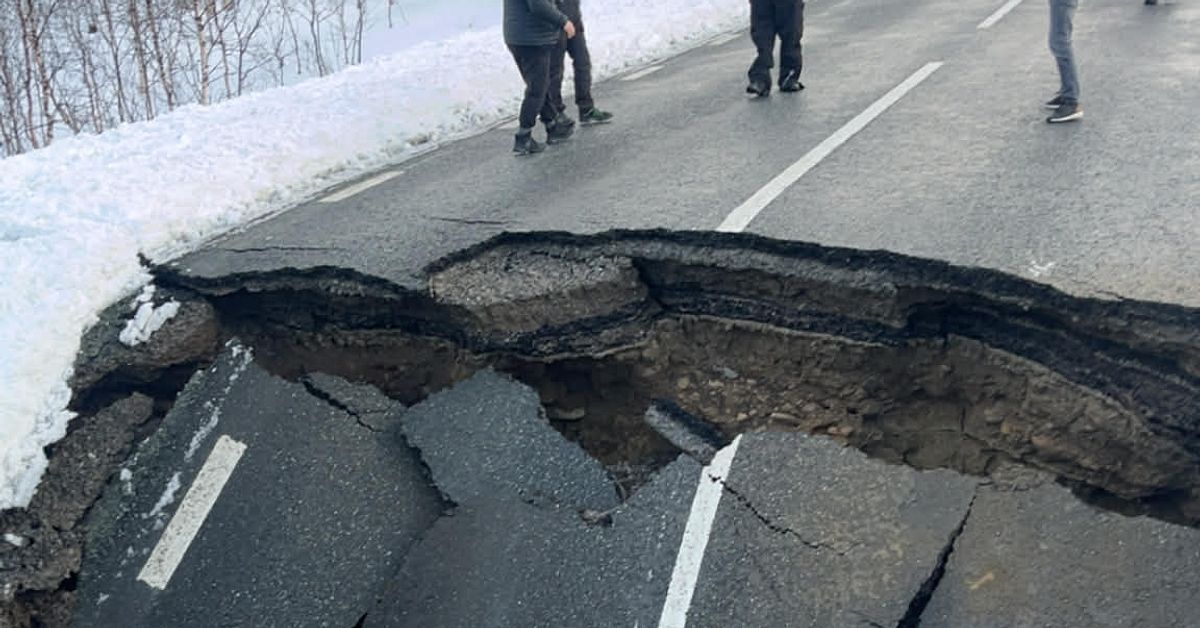 V&auml;gras p&aring; E12 norr om Hemavan