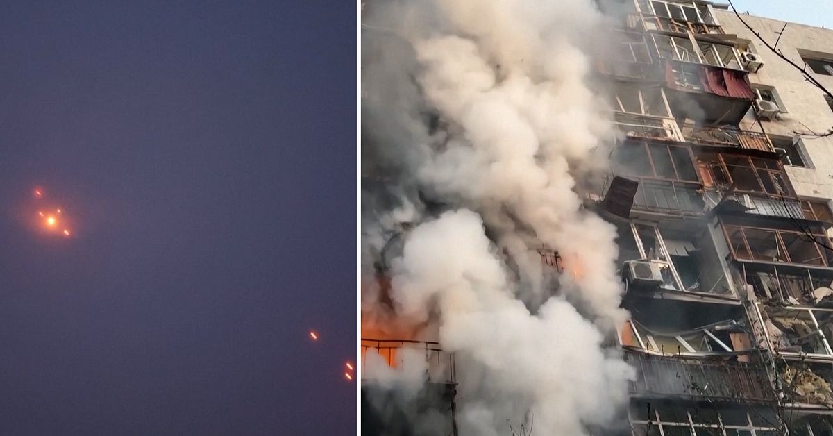 Omfattande attack mot Ukraina – över 500 ryska drönare användes