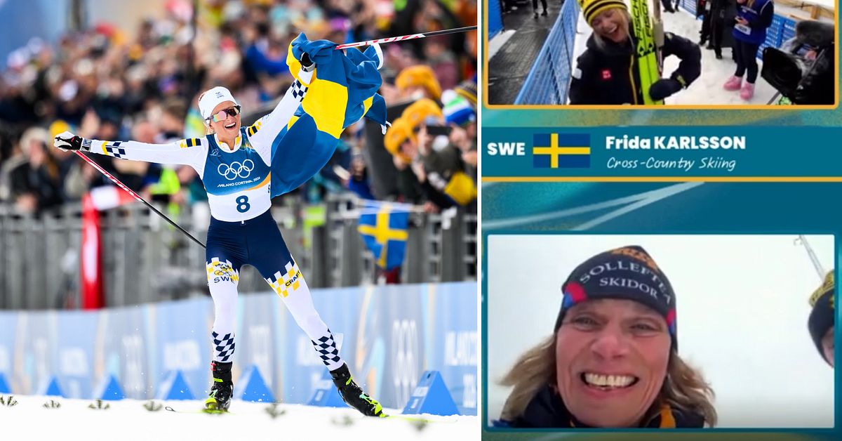 Se Frida Karlssons samtal med mamman efter OS-guldet
