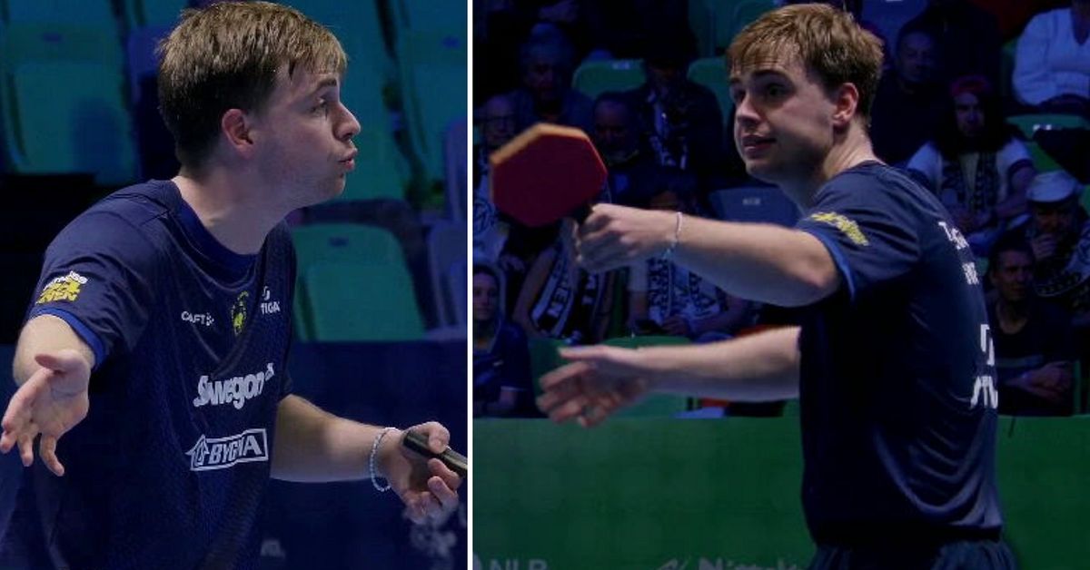Truls M&ouml;reg&aring;rdh utslagen ur bordtennis-EM &ndash; rasande p&aring; domaren