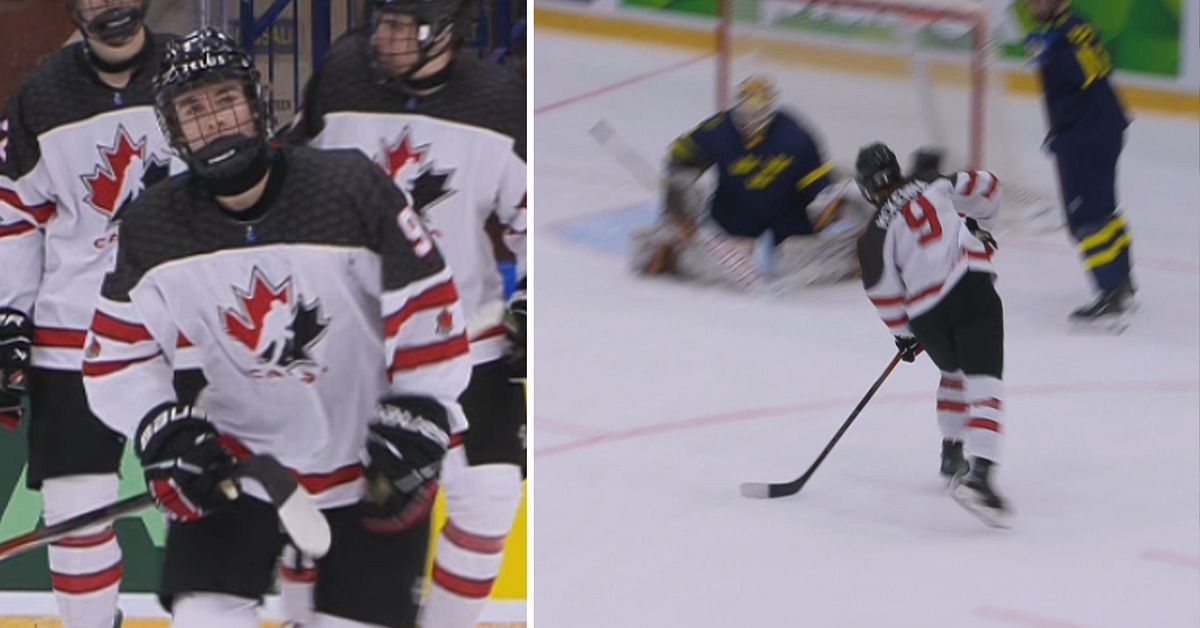 Kanadas jättetalang Gavin McKenna briljerade mot Sverige i U18-VM