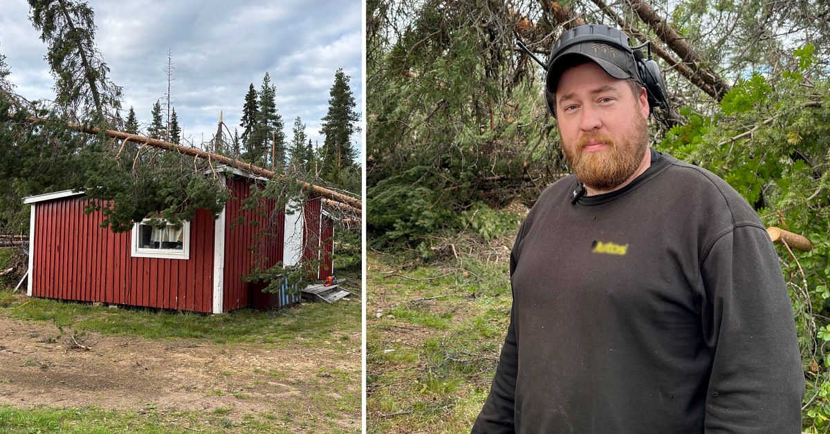 Tromb trasade s&ouml;nder delar av T&auml;rend&ouml; &ndash; se f&ouml;r&ouml;delsen