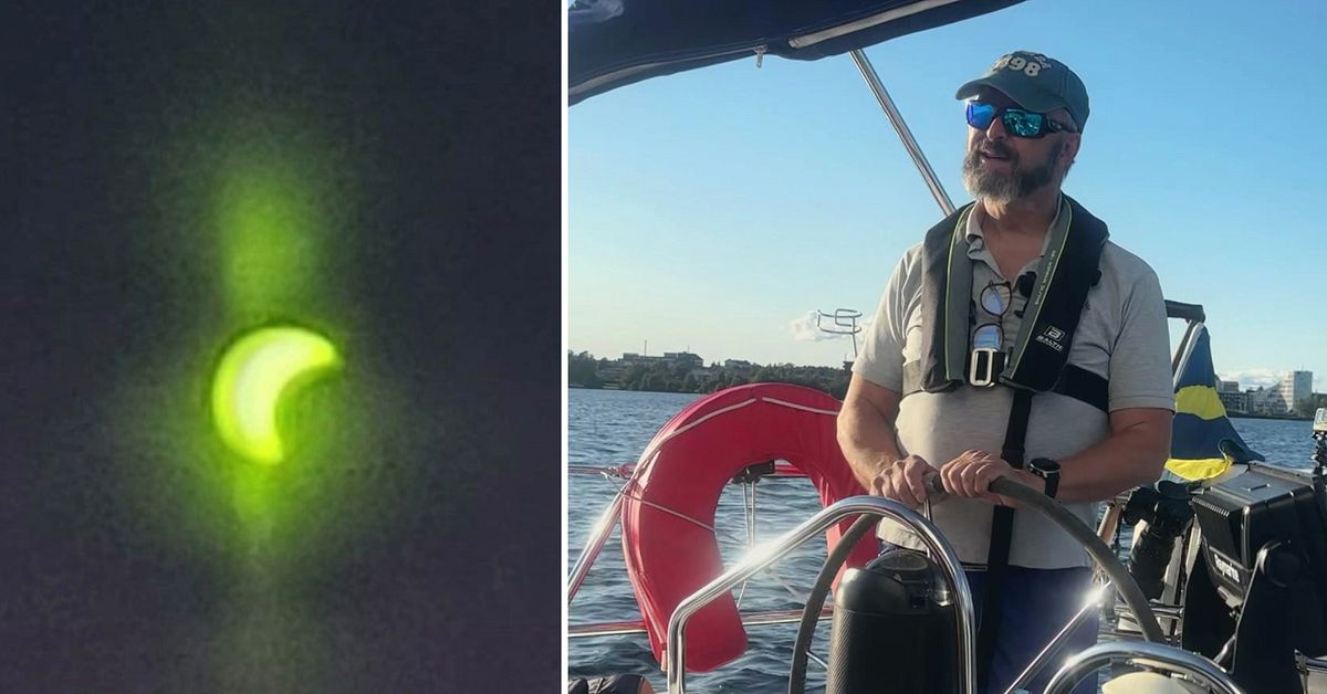 Se solf&ouml;rm&ouml;rkelsen fr&aring;n segelb&aring;ten i Lule&aring;