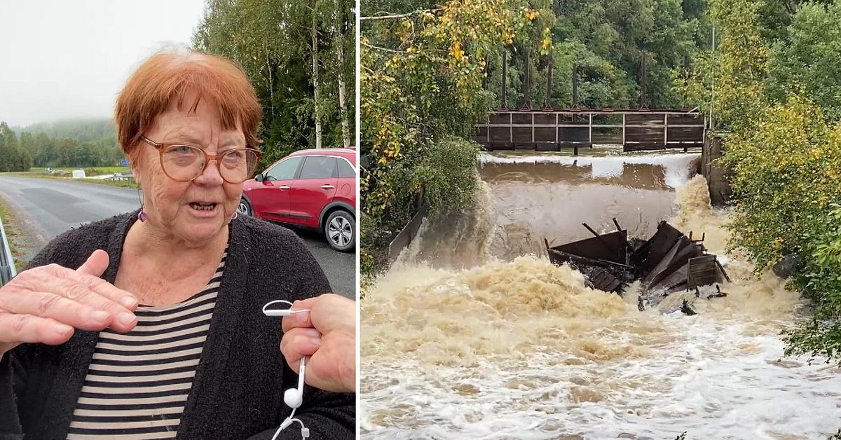 Här har skyfallet förstört dammen – Lena: ”Man blir ju förskräckt”