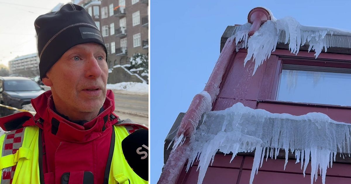 R&auml;ddningstj&auml;nsten i G&ouml;teborg varnar f&ouml;r fallande istappar och sn&ouml;massor