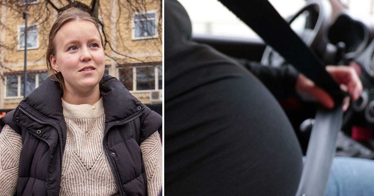 Så använder nästa hälften av gravida bilbältet fel
