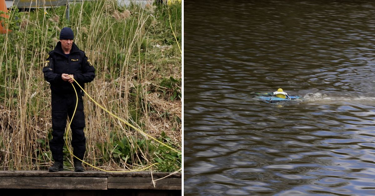 Här söker polisen i Fyrisån med undervattensrobot – letar spår efter dödsskjutningen