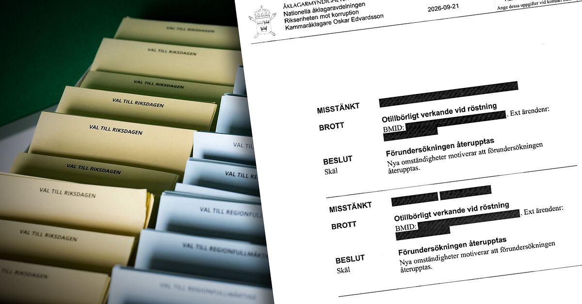 Dokument visar: Tre misst&auml;nkta i utredning om valfusk i Borl&auml;nge
