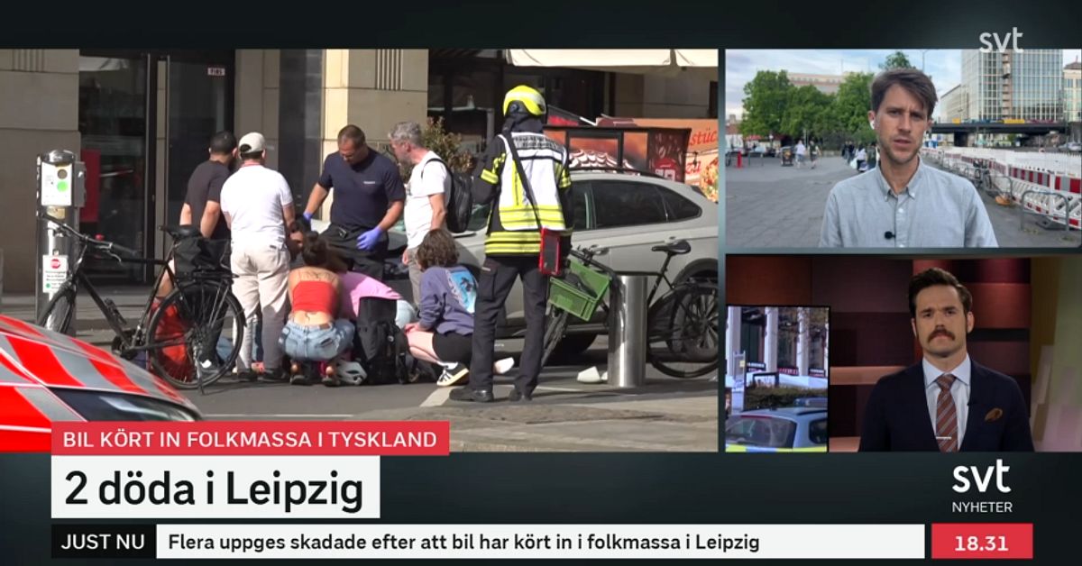 Bil kör in i folkmassa i Leipzig – två döda och 25 skadade