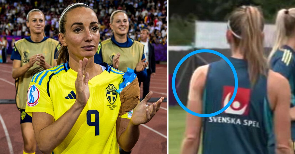 Kosovare Asllani tränade med tejpad axel