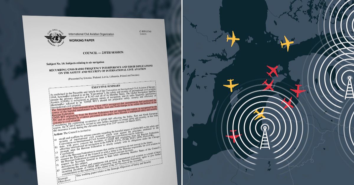 123 000 flyg störda av ryska signaler – hotar flygsäkerheten