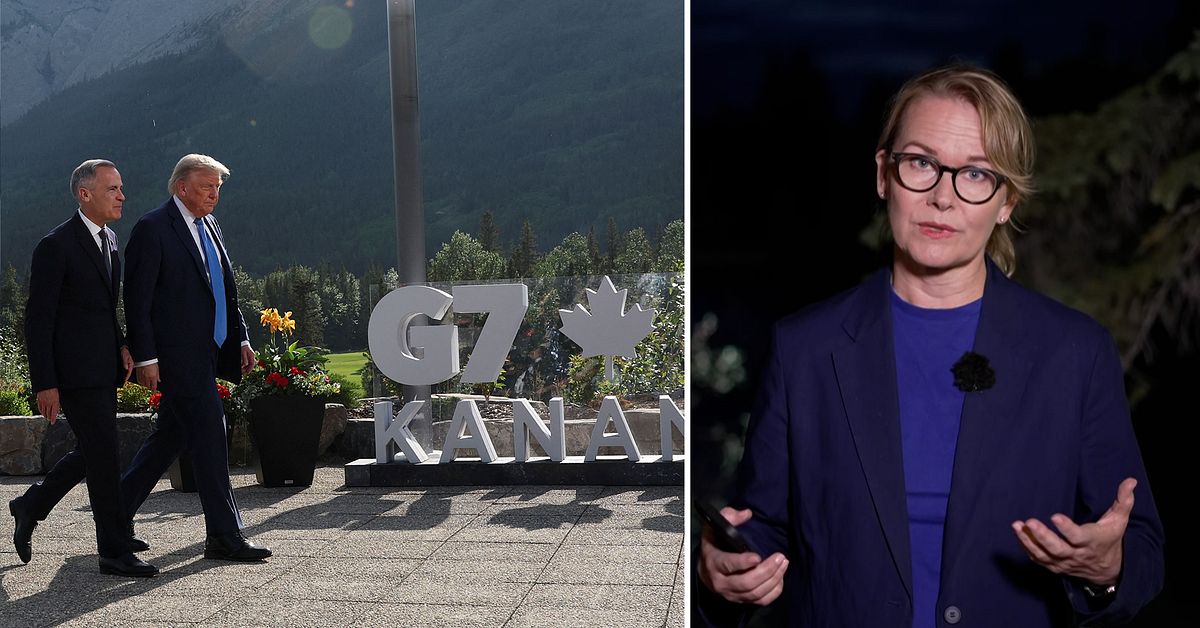 Diskussionerna mellan världsledarna fortsätter på G7-mötet
