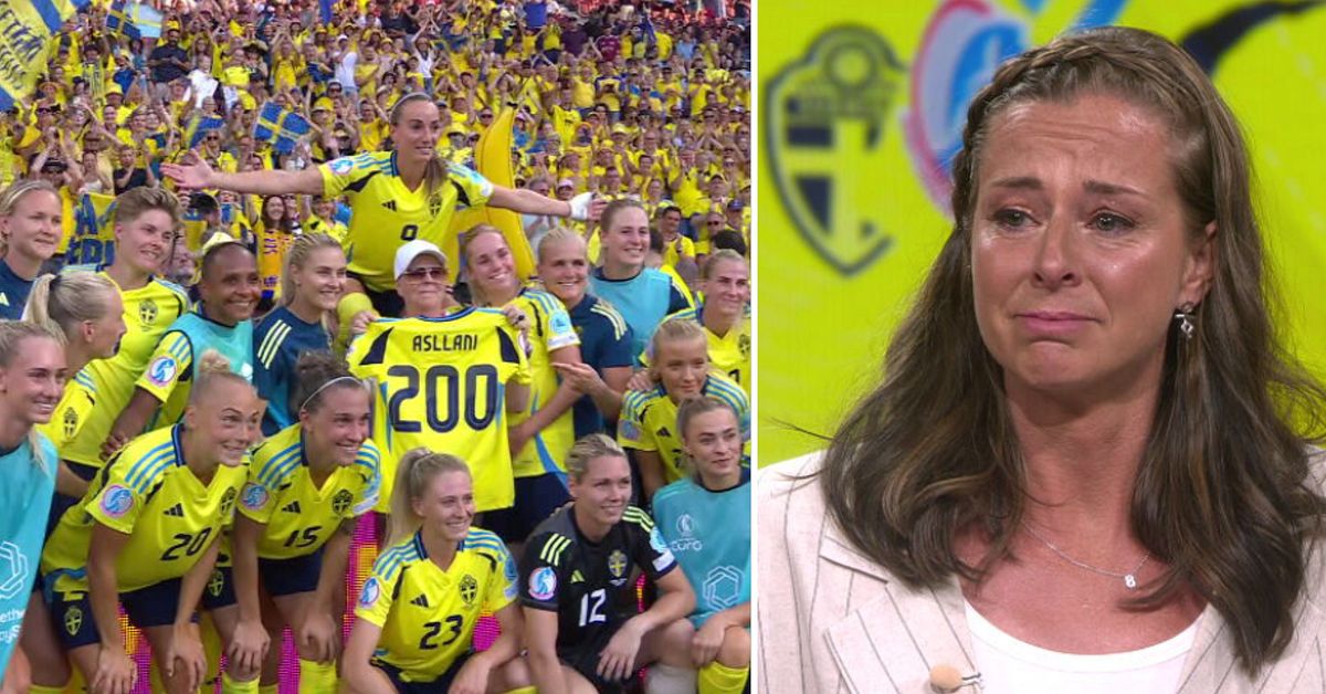 Lotta Schelin i tårar efter Asllanis hyllning till Domanski Lyfors