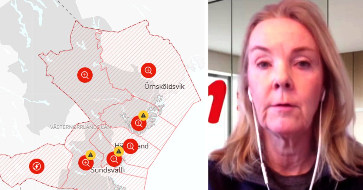 Tusentals utan str&ouml;m i V&auml;sternorrland efter stormen Johannes