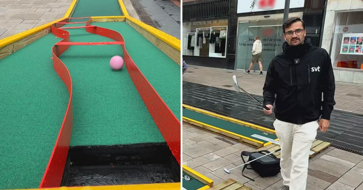 H&auml;r testar reportern nya minigolfbanan i centrala V&auml;ster&aring;s: &rdquo;Vad sjukt&rdquo;