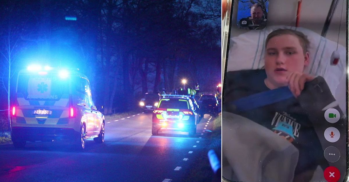 William, 17, r&auml;ddades fr&aring;n brinnande bilen i J&ouml;nk&ouml;ping