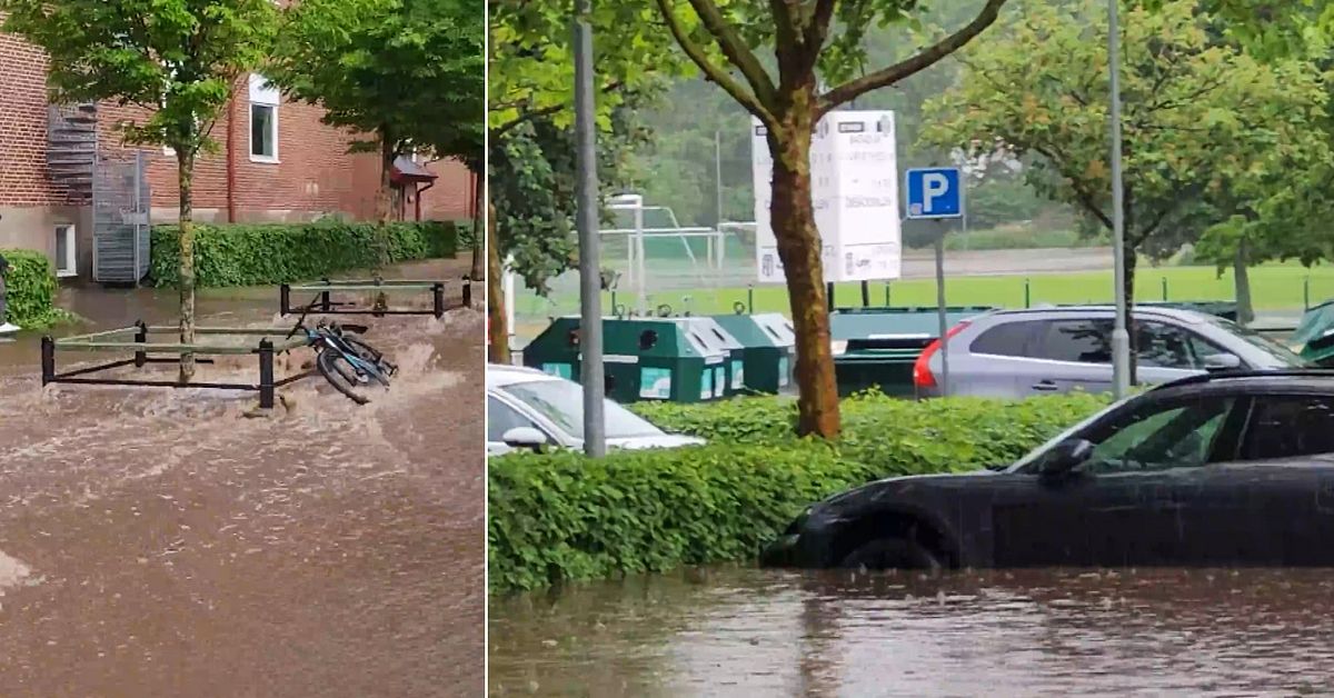 Starker Regen in Båstad – mehrere Alarme wegen Überschwemmungen