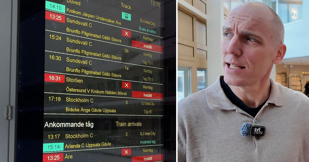 Bj&ouml;rn Ferry drabbad av t&aring;gstopp &ndash; kommenterar skidskytte fr&aring;n Ume&aring;
