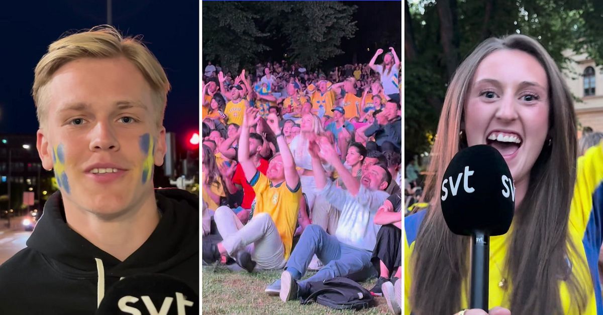 Folkfest i V&auml;ster&aring;s n&auml;r Sverige &aring;kte ur fotbolls-VM