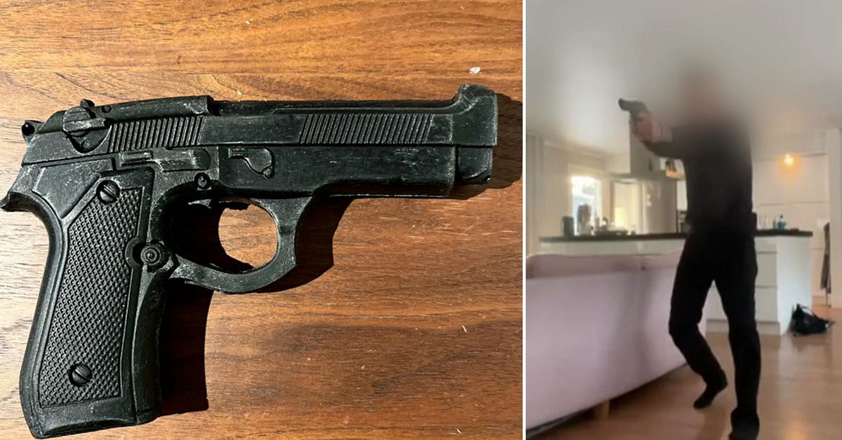 Elever sk&auml;mtade med l&auml;rare &ndash; skickade video med en pistolattrapp