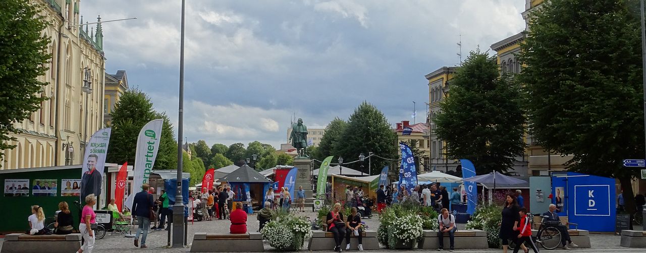 Valstugor på Stortorget i Örebro 2018