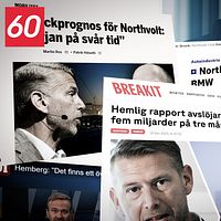 Tidningsrubriker om Northvolt