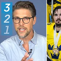 SVT:s Jonas Andersson, Tre Kronors Marcus Johansson och Erik Karlsson.