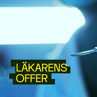 Läkare med skalpell i handen