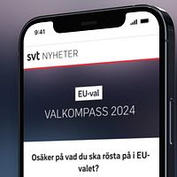 SVT:s valkompass i en telefon