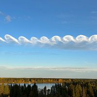 Fluctusmoln utanför Umeå, Västerbotten den 23 september 2023.