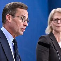 Kristersson (M) och Svantesson (M) höll pressträff