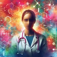 AI-genererad bild anonym läkare psykedelika