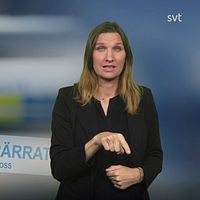 Programledare Mathilde tecknar nyhet om skjutning i Uppsala