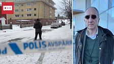 Brottsplats i Skellefteå efter tre mordförsök och försvarsadvokaten Mikael Stenman