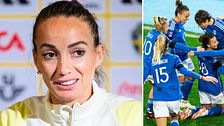 Kosovare Asllani hoppas på Italien i Nations League.
