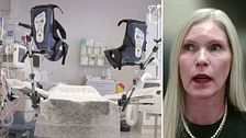 Delad bild. Till vänster: gynekologiskt undersökningsrum.
