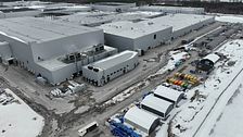 Bild från ovan över Northvolts fabrik i Skellefteå.