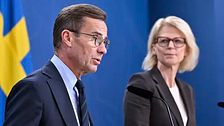 Kristersson (M) och Svantesson (M) höll pressträff