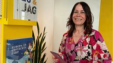 Maria Lund Björk på kontoret på Europa Direkt