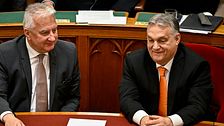 Ungerns premiärminister Viktor Orbán i parlamentet efter Ungerns godkännande av Sveriges Natoansökan.