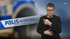 Magnus tecknar ”skjutning” vid ett polisavspärrningsband