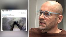 Till vänster ett inlägg från sociala medier som visar tunneln, till höger Anders Hagström.